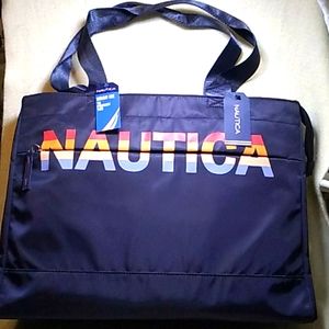 NWT Nautica Weekender Indigo Nylon Bag